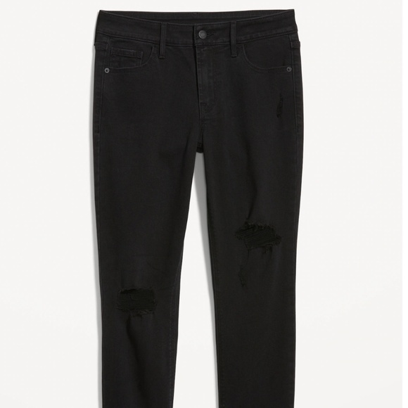 Mid-Rise Rockstar Super-Skinny Ankle Jeans NWT black - Picture 4 of 5